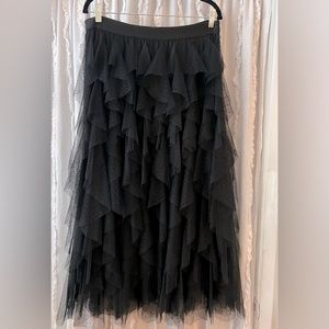 Anthropologie Cheri ruffled tulle skirt